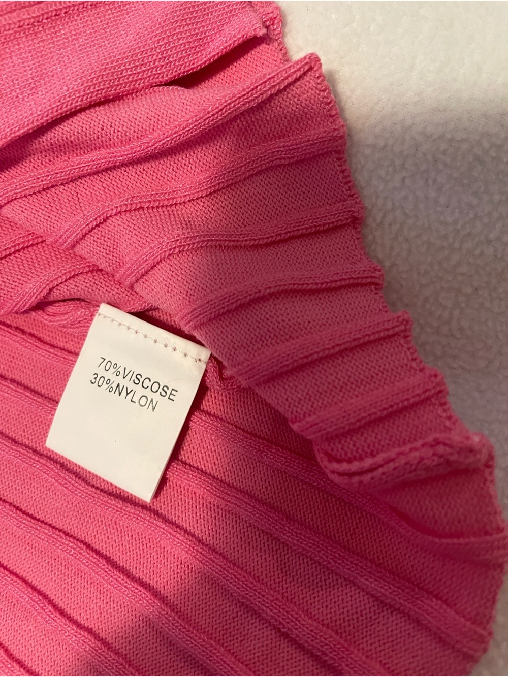 Amazon Pink Ribbed Button-Front Midi Dress - Picture 4 of 7
